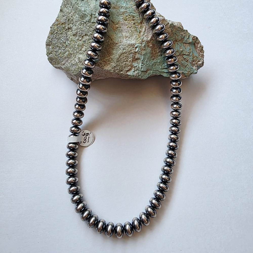 Elegant Silver Beaded Necklace